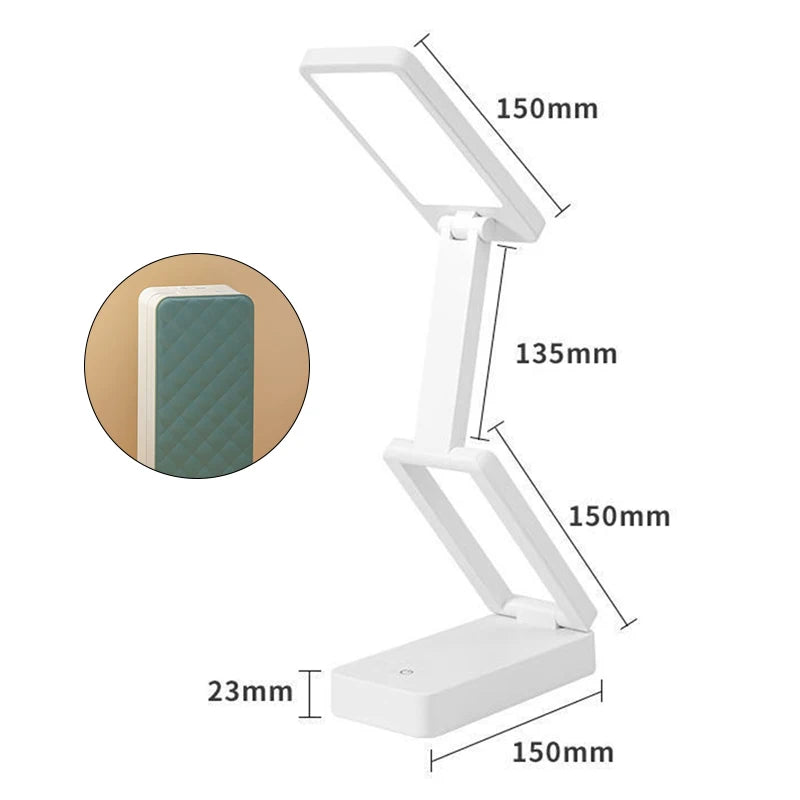 Folding LED Desk Lamp Rechargeable Battery Specific Eye Protector Dormitory Portable Large Table Lamp CapacityLed Night Lights