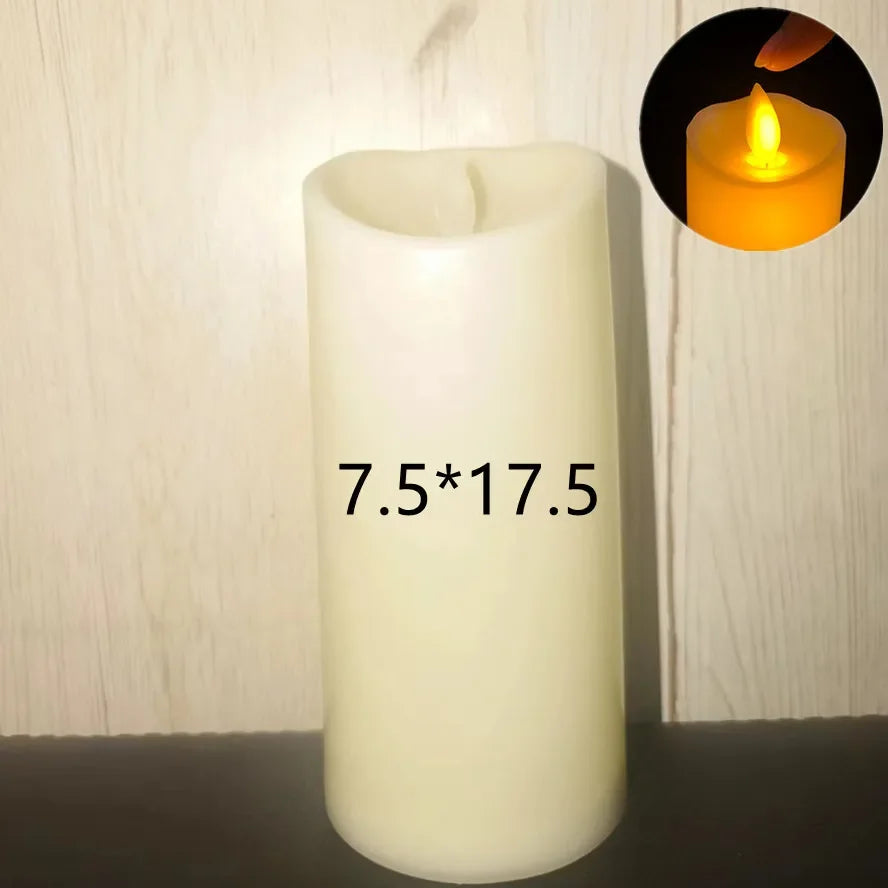 Flameless Flickering LED Candles Battery Operated for Wedding Birthday Party Romantic Ambience Home Decor Warm Light 3D Flame