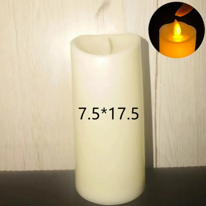 Flameless Flickering LED Candles Battery Operated for Wedding Birthday Party Romantic Ambience Home Decor Warm Light 3D Flame