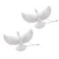 1/4pcs Resin White Dove Christmas Ornaments Xmas Tree Hanging Pendants 2026 New Year Party Home Wall DIY Decoration Kids Gifts