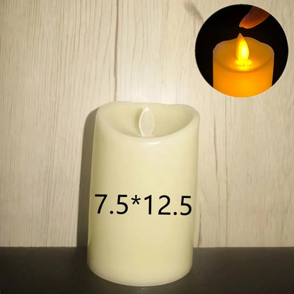 Flameless Flickering LED Candles Battery Operated for Wedding Birthday Party Romantic Ambience Home Decor Warm Light 3D Flame