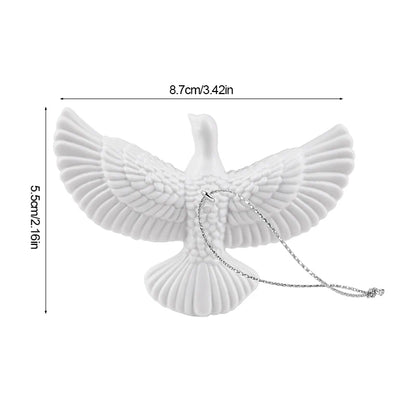 1/4pcs Resin White Dove Christmas Ornaments Xmas Tree Hanging Pendants 2026 New Year Party Home Wall DIY Decoration Kids Gifts