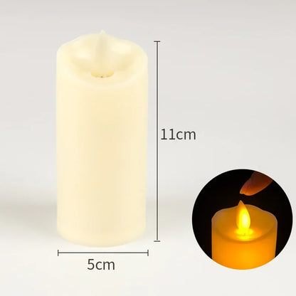 Flameless Flickering LED Candles Battery Operated for Wedding Birthday Party Romantic Ambience Home Decor Warm Light 3D Flame