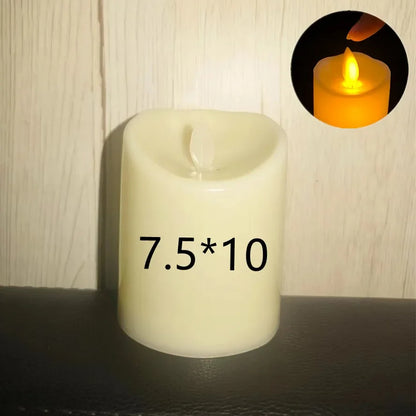 Flameless Flickering LED Candles Battery Operated for Wedding Birthday Party Romantic Ambience Home Decor Warm Light 3D Flame