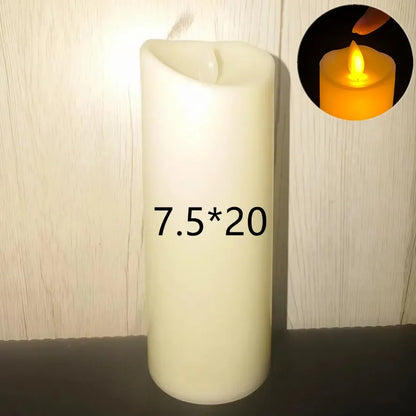 Flameless Flickering LED Candles Battery Operated for Wedding Birthday Party Romantic Ambience Home Decor Warm Light 3D Flame